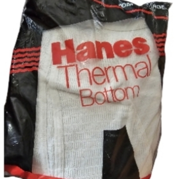 Hanes Men Size X-Large Thermal Bottom Long Johns New Dead Stock Vintage 1987 - Picture 2 of 7